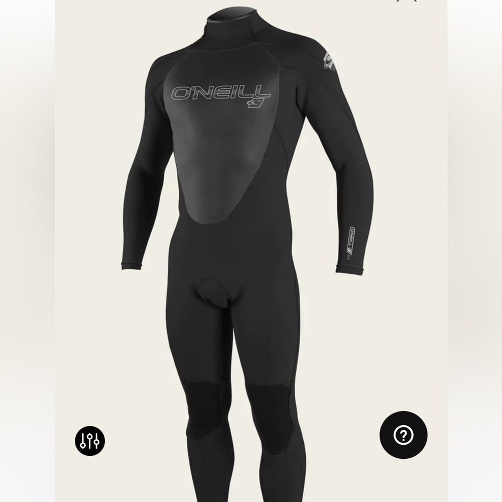 O’Neill Youth Epic 3/2 MM back zip full wetsuit.